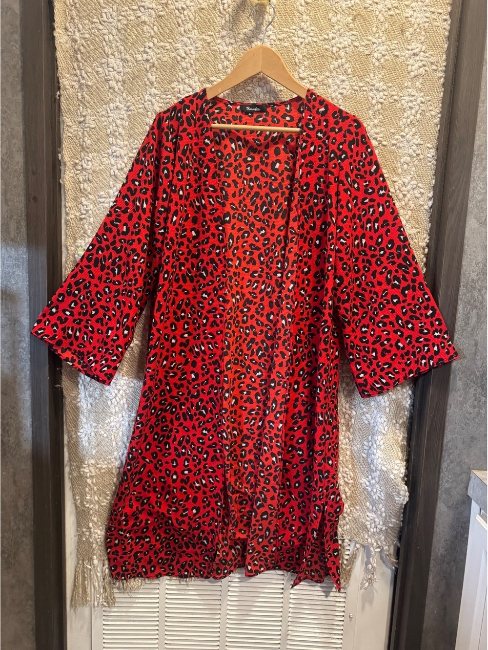Western/Boho Style Leopard Print Kimono Size M/L